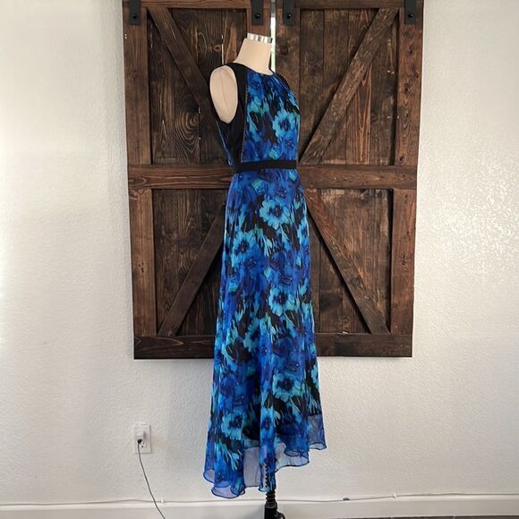 Too tang maxi floral blue floral sleeveless dress Sz- Medium - Picture 5 of 11